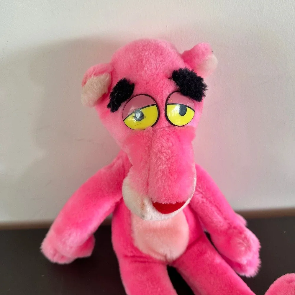 Vintage 1987 Pink Panther Plush Mighty Star 12 Inch Stuffed Animal Toy Korea